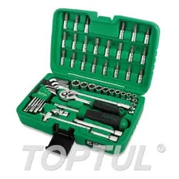Jogo de Chaves de Caixa 1/4" 51 Peças GCAI5102 Toptul Toptul