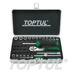 Jogo de Chaves de Caixa 1/4" 38 Peças GCAD3801 Toptul Toptul