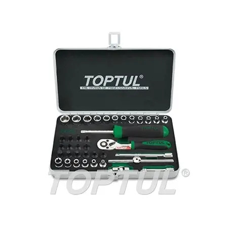 Jogo de Chaves de Caixa 1/4" 38 Peças GCAD3801 Toptul Toptul