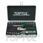 Jogo de Chaves de Caixa 1/4" 38 Peças GCAD3801 Toptul