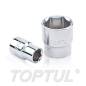 Chave de Caixa Sextavada 3/8" 21mm BAEA1221 Toptul