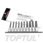 Jogo de Bits de Caixa Longos 1/2" 10 Peças GAAG1003 Toptul