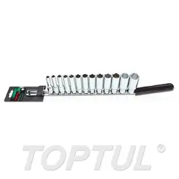 Jogo de 13 Chaves de Caixa Longas 3/8" GAAQ1311 Toptul Toptul