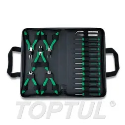 Estojo em Nylon Precision 19 Peças GPN-019A Toptul Toptul