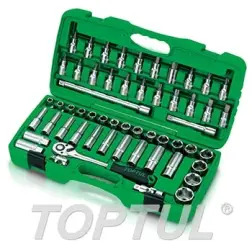 Jogo de Chaves de Caixa 1/2" 55 Peças GAAI5502 Toptul Toptul