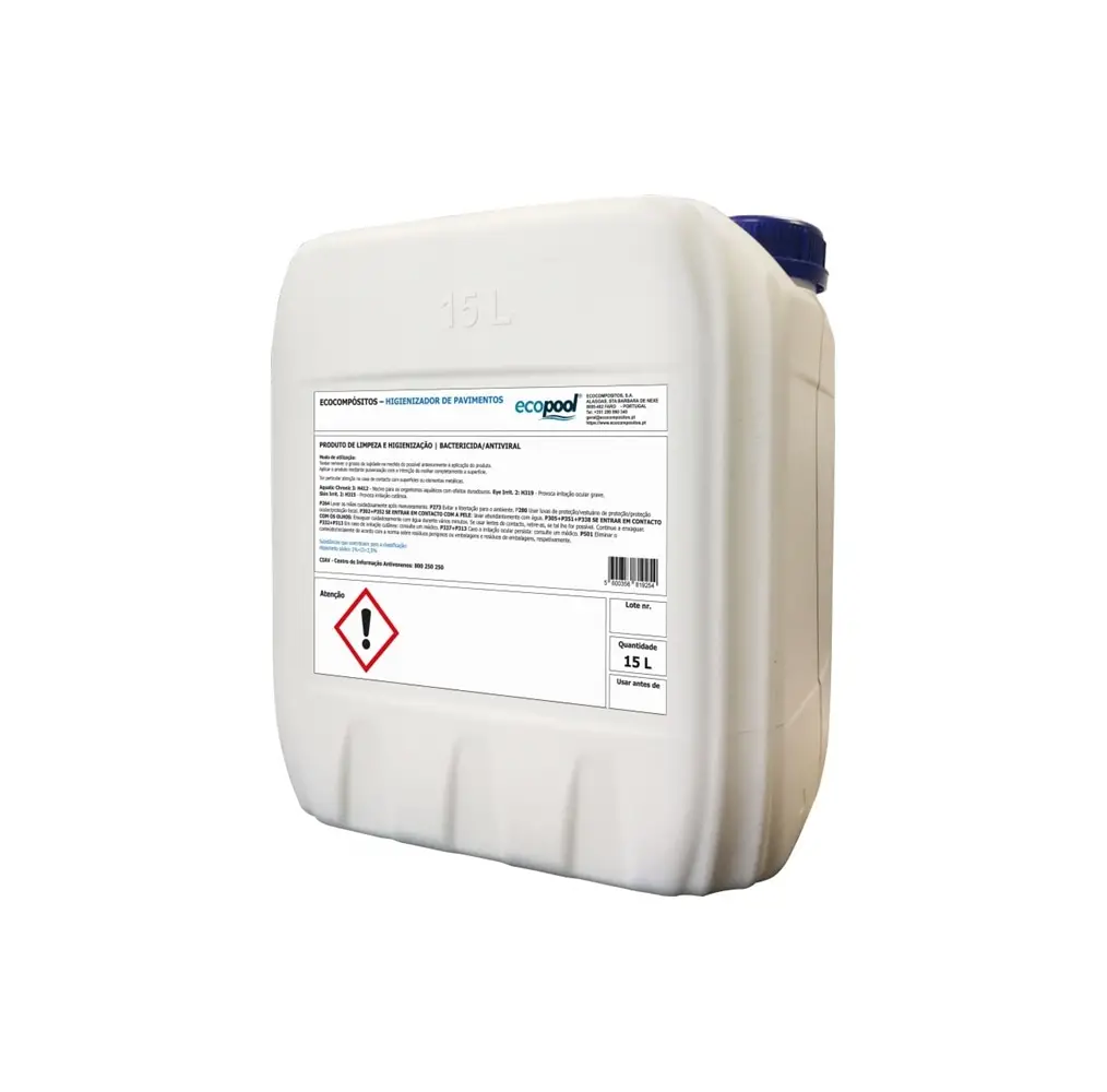 Higienizador para Pavimentos Bactericida 15lt Ecopools - 1460240057