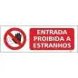 Placa Sinalizadora 20x6,5cm "Entrada Proíbida a Estranhos" Valpec