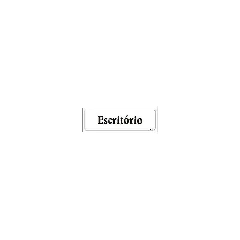 Placa Sinalizadora 20x6,5cm em PVC "Escritório" Valpec