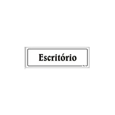 Placa Sinalizadora 20x6,5cm em PVC "Escritório" Valpec Valpec