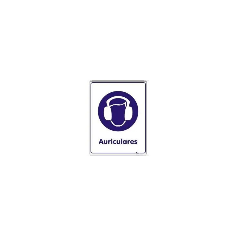 Placa Sinalizadora em PVC "Usar Protetores Auriculares" Valpec