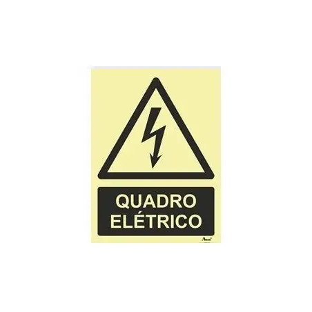 Placa Sinalizadora em PVC 10x15cm "Quadro Elétrico" Valpec Valpec