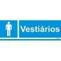 Placa Autocolante de Sinalização em PVC "Vestiário Homem" 20x6,5cm Aman