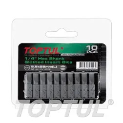 Jogo de 10 Bits de Fenda 1/4" 0,5x4x25mm FSAA0804G Toptul Toptul