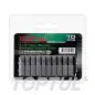 Jogo de 10 Bits de Fenda 1/4" 0,5x4x25mm FSAA0804G Toptul