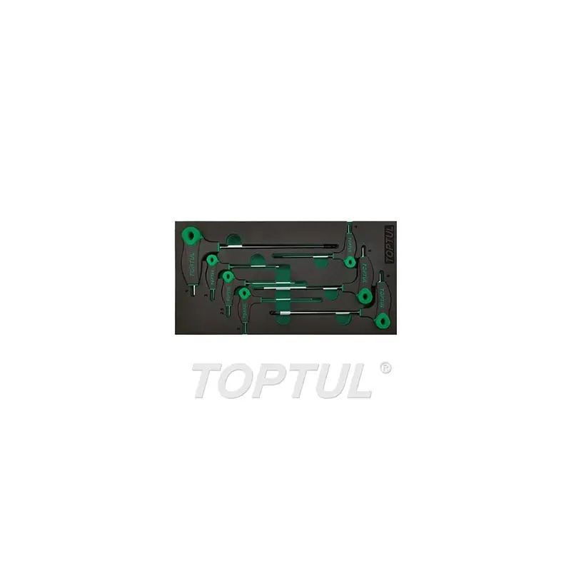 Tabuleiro com Jogo de 7 Chaves Sextavada Longa Esférica GVA0715 Toptul