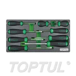 Jogo de Chaves de Fenda Phillips 9 Peças GEA0909 Toptul Toptul