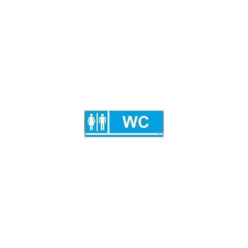 Placa Sinalizadora em PVC 20x6,5cm "WC" Valpec