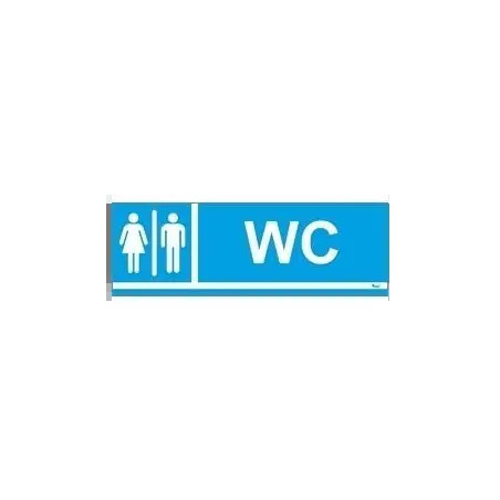 Placa Sinalizadora em PVC 20x6,5cm "WC" Valpec Aman