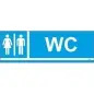 Placa Sinalizadora em PVC 20x6,5cm "WC" Valpec