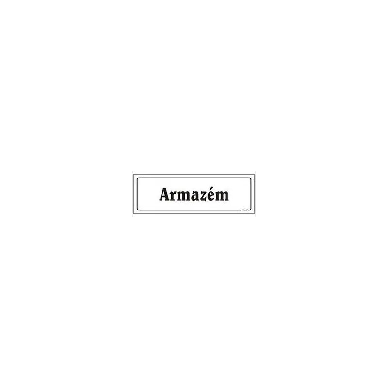 Placa Sinalizadora em PVC 20x6,5cm "Armazém" Valpec