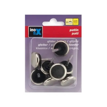 Deslizador Metálico 26x8mm para Móveis Pack 8un Inofix Inofix