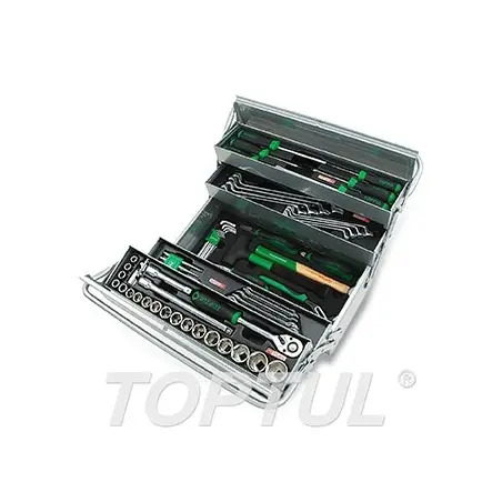 Caixa Metálica 5 Compartimentos e 65 Peças GCAZ0048 Toptul Toptul