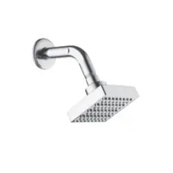 Chuveiro Quadrado Cromado 85x85mm 1A Tubo Flux Flux