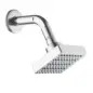 Chuveiro Quadrado Cromado 85x85mm 1A Tubo Flux