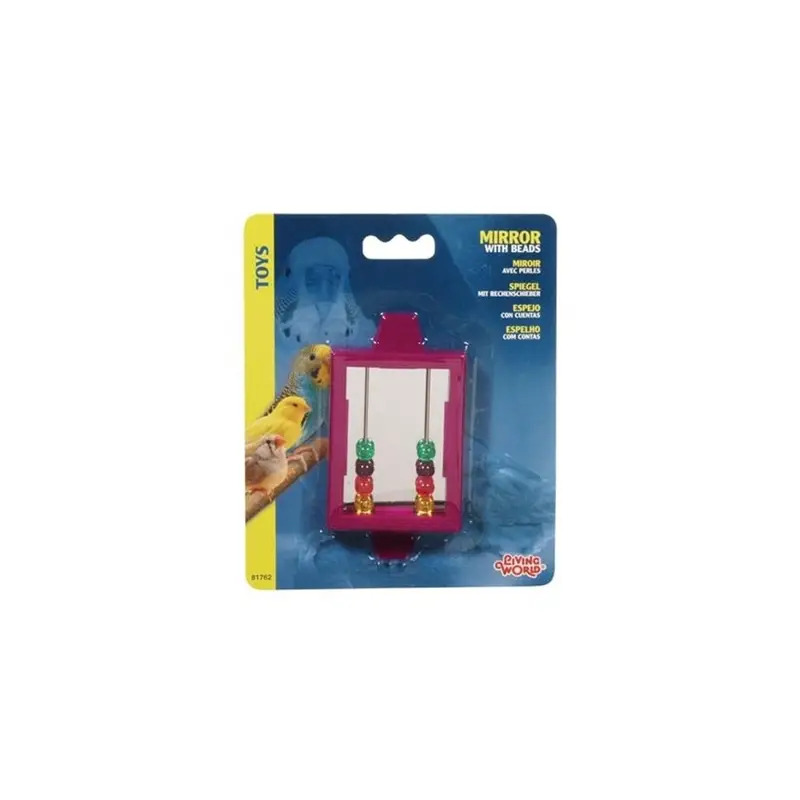 Brinquedo Espelho com Contas para Aves Living World