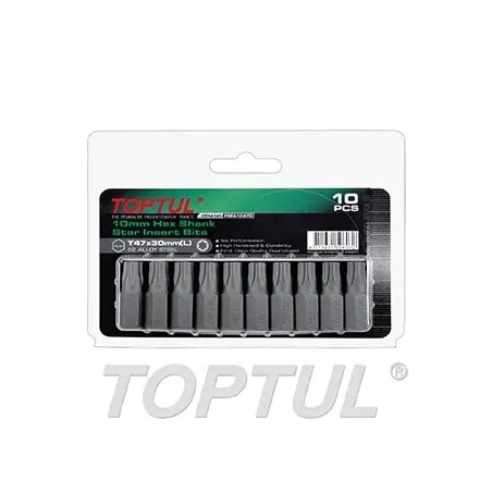 Jogo de Bits Torx 10mm T40x30mm 10 Peças FSEA1240G Toptul Toptul