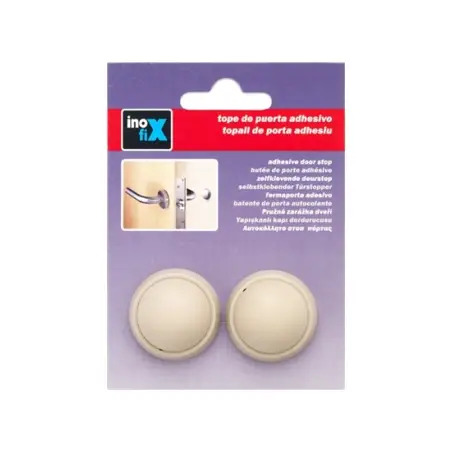 Batente Adesivo Beje de Parede para Porta Pack 2un Inofix Inofix