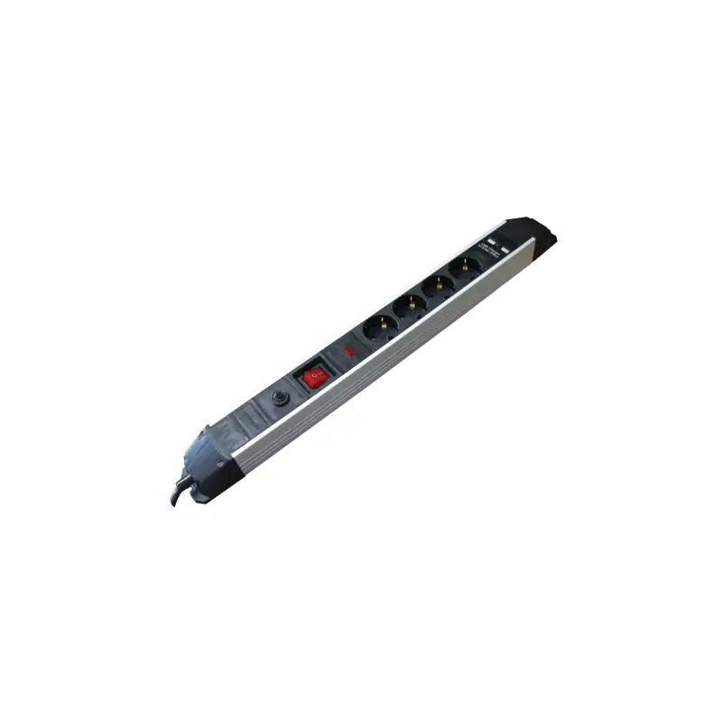 Extensão 6 Tomadas+USB Preta 3x1,50mm Flux