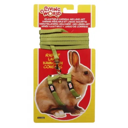 Peitoral e Trela para Coelho Anão Verde Living World Living World