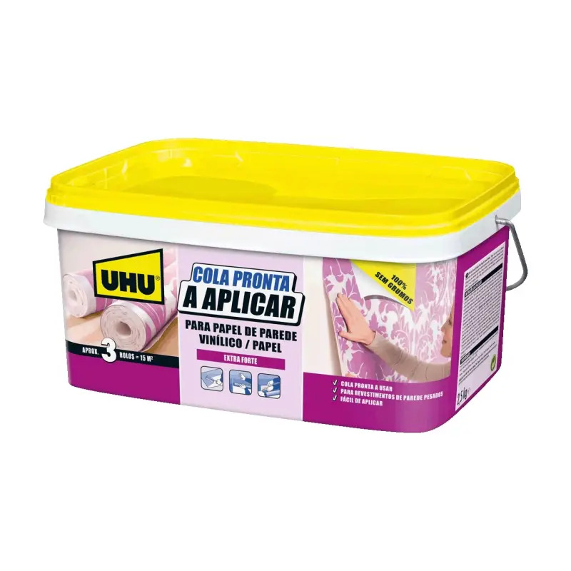 Cola para Papel de Parede Papel/Vinílico 2,5kg UHU