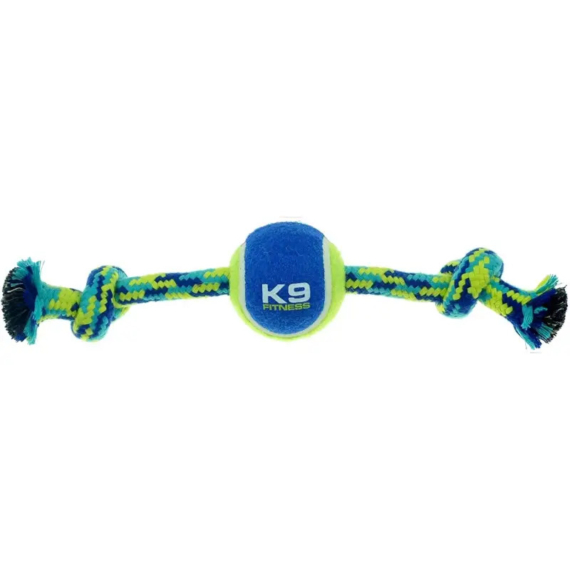 Brinquedo para Animais Cordão com Nós e Bola de Ténis M K9 Brinquedo para Animais Cordão com Nós e Bola de Ténis M K9