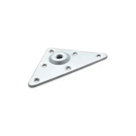 Placa para Pé Triangular Aço M8 Pack 4un Rei Rei