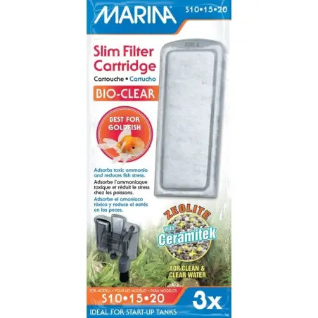 Cartucho Filtro Zeolite Slim 3un para Aquário Marina Marina