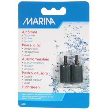 Pedra Difusora Cilindrica 2,5cm Pack 2un para Aquário Marina Marina