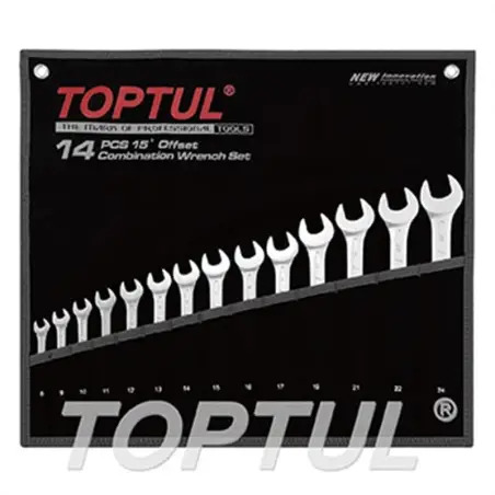 Jogo de Chaves Luneta 15º 16 Peças GAAT1602 Toptul Toptul