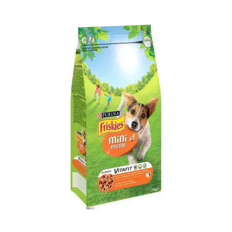 Ração Seca para Cão Mini com Frango e Vegetais 1,5Kg Friskies Friskies