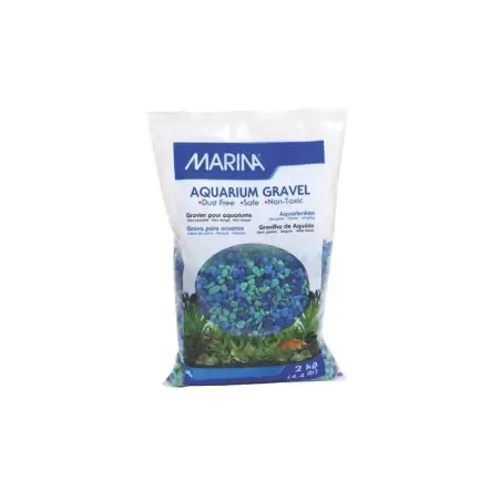 Areia Decorativa Mix Azul 2kg para Aquário Marina Marina