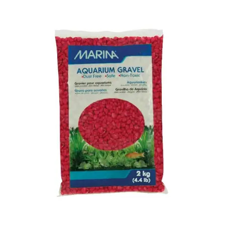 Areia Decorativa Vermelha 2kg para Aquário Marina Marina