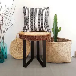 Pé Estilo Industrial em Aço Preto 350x250x40mm Rei Rei