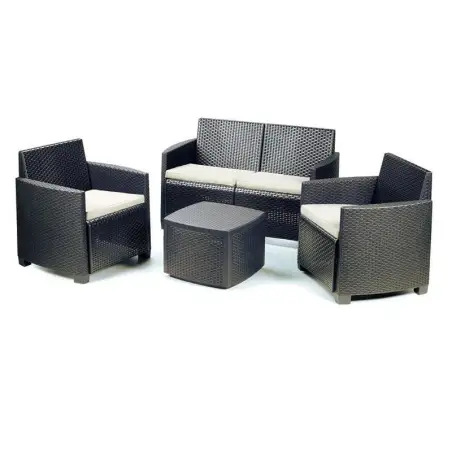 Conjunto Mesa e Cadeiras Etna Antracite 01442 Ipae Ipae