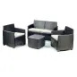 Conjunto Mesa e Cadeiras Etna Antracite 01442 Ipae
