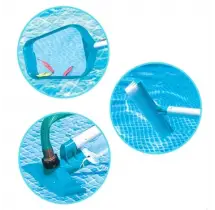 Kit básico de limpeza de piscinas com apanhador de folhas, escova e cabeça 29056 Intex - 1670110011