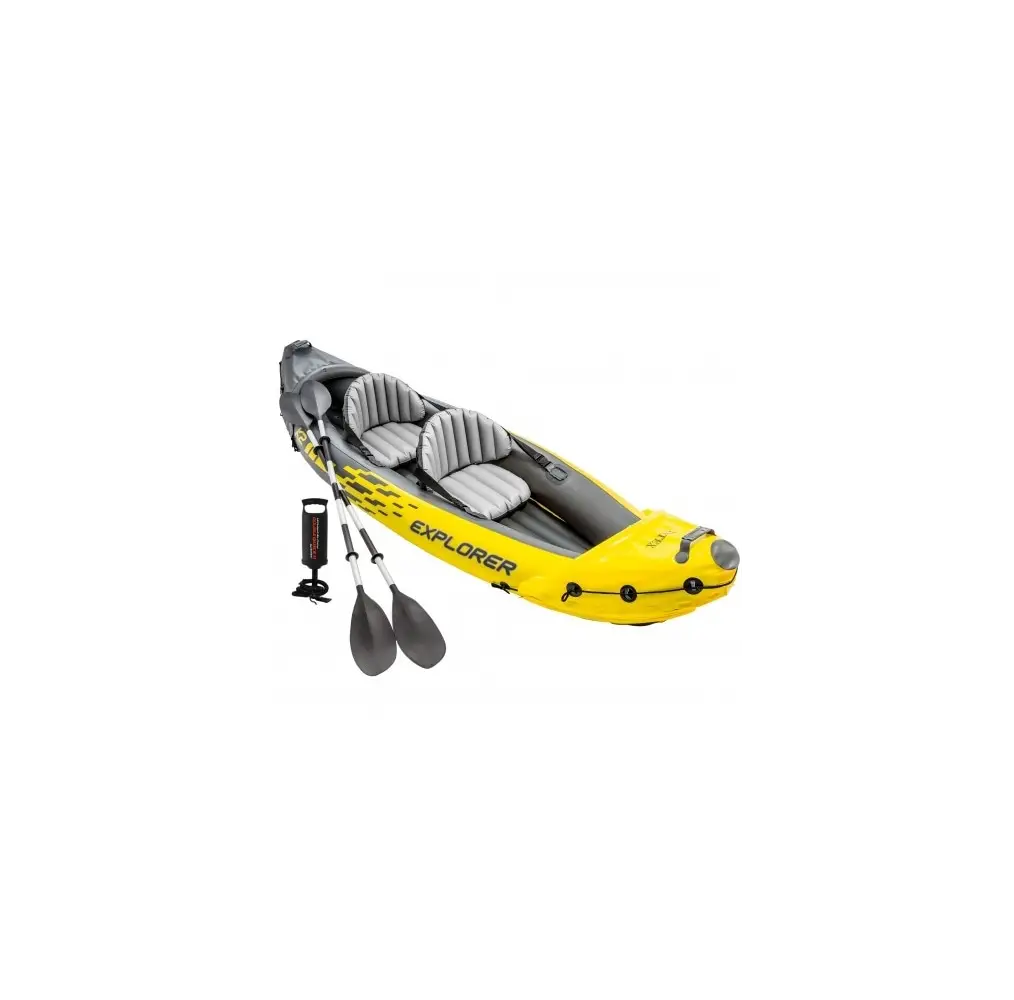 Caiaque Insuflável Explorer Aluminio K2 com 2 Remos e Bomba 68307 Intex