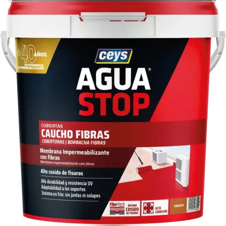 Impermeabilizante Cor Telha AguaStop Borracha Acrilica 5Kg Ceys Ceys