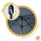 Guarda-Sol Antracite 300cm Hexagonal com Tubo em Alumínio 53873 Aktive