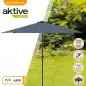 Guarda-Sol Antracite 300cm Hexagonal com Tubo em Alumínio 53873 Aktive